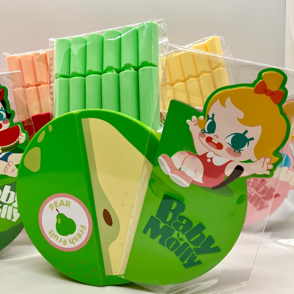 GREEN PEAR Baby Molly Fruity Aroma Series Magnetic Sealing Clip Storage Box Set